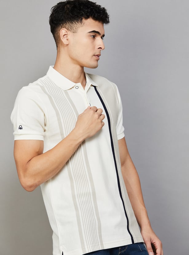 UNITED COLORS OF BENETTON Striped Polo T-shirt