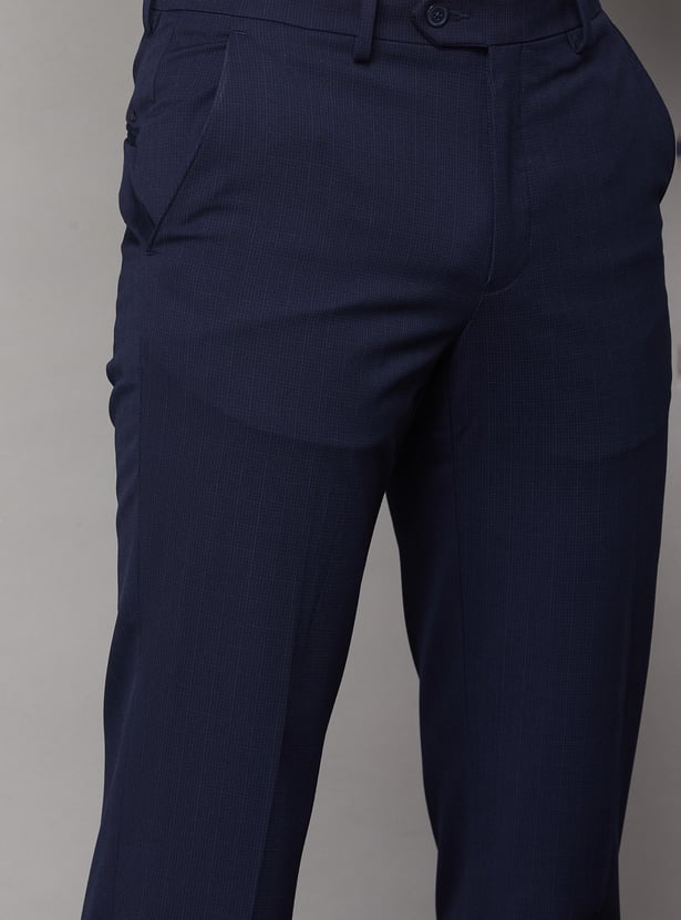 VAN HEUSEN Solid Slim Fit Formal Trousers