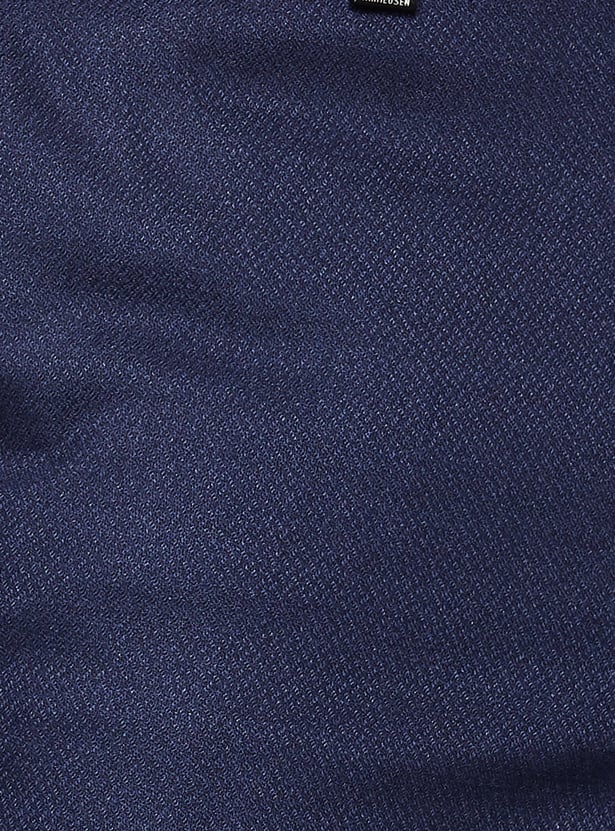 VAN HEUSEN Solid Slim Straight Formal Trousers