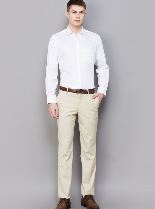 VAN HEUSEN Solid Custom Fit Formal Shirt