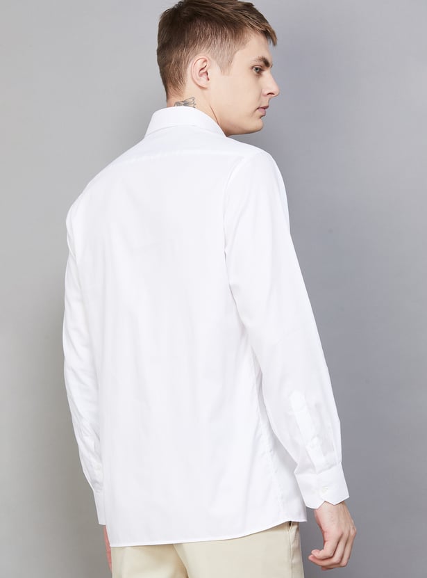 VAN HEUSEN Solid Custom Fit Formal Shirt