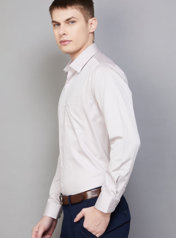 VAN HEUSEN Solid Slim Fit Formal Shirt