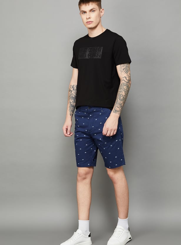 T-BASE Printed Shorts
