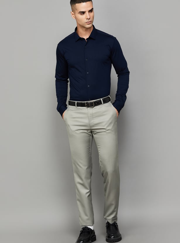 PARK AVENUE Solid Slim Fit Formal Shirt