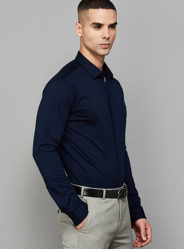 PARK AVENUE Solid Slim Fit Formal Shirt