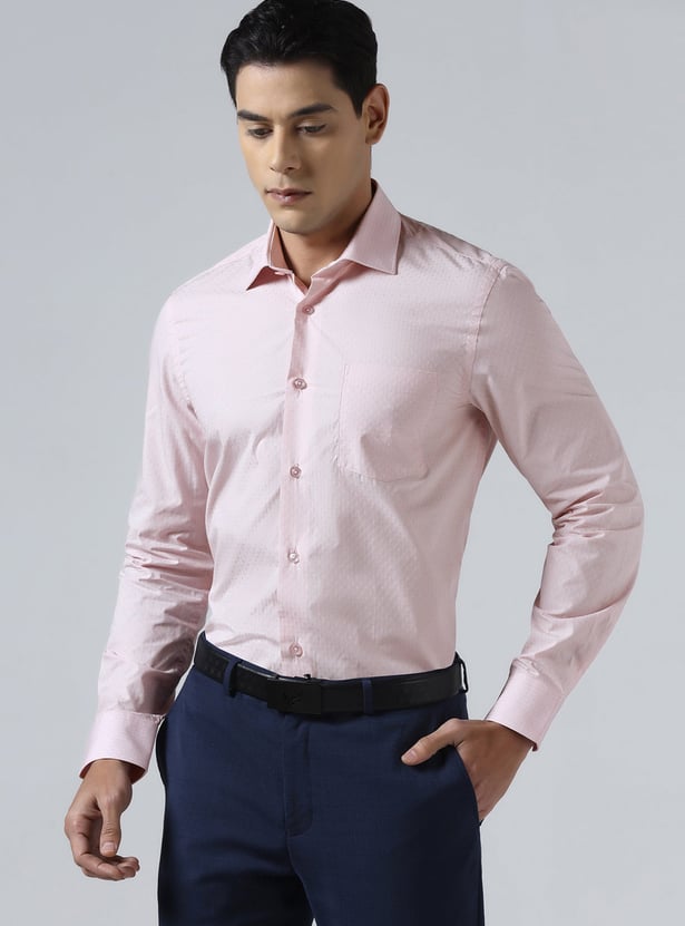 BLACKBERRYS Textured Slim Fit Formal Shirt