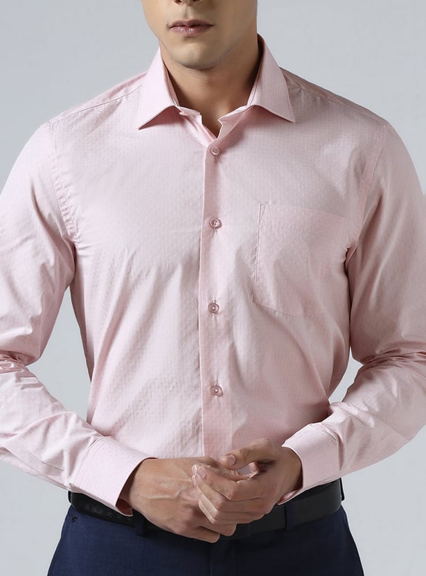 BLACKBERRYS Textured Slim Fit Formal Shirt