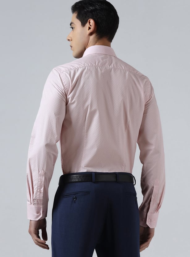 BLACKBERRYS Textured Slim Fit Formal Shirt