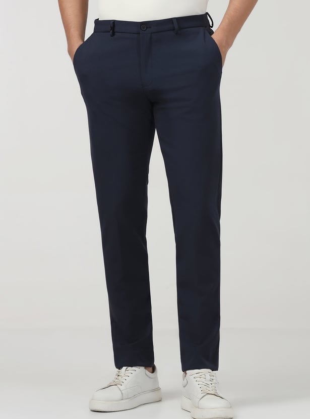 BLACKBERRYS Solid Super Slim Formal Trousers