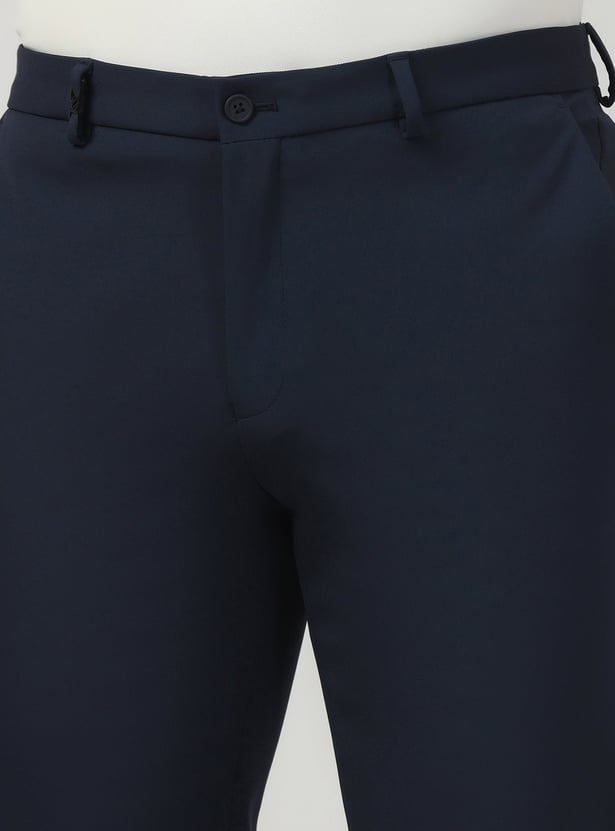 BLACKBERRYS Solid Super Slim Formal Trousers