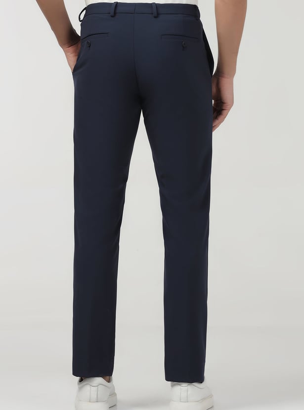 BLACKBERRYS Solid Super Slim Formal Trousers