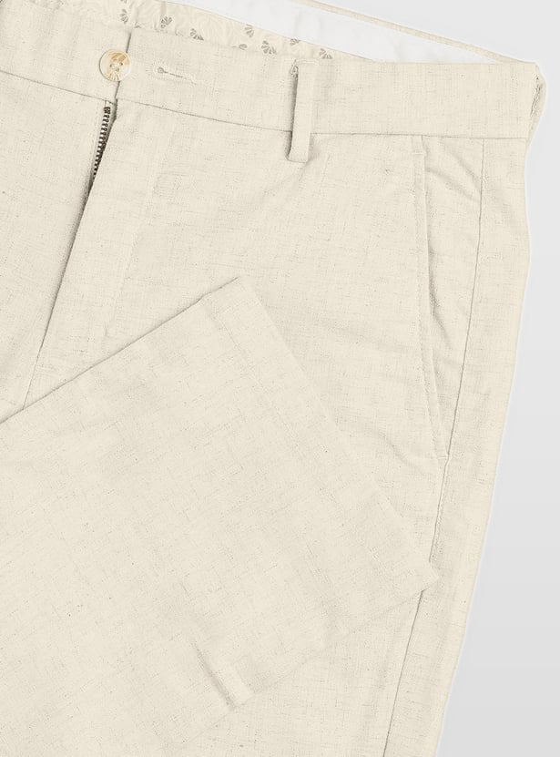 ARROW SPORT Solid Mid Rise Regular Trousers