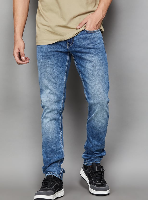 CELIO Washed Slim Tapered Jeans