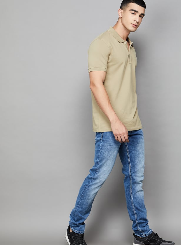 CELIO Washed Slim Tapered Jeans