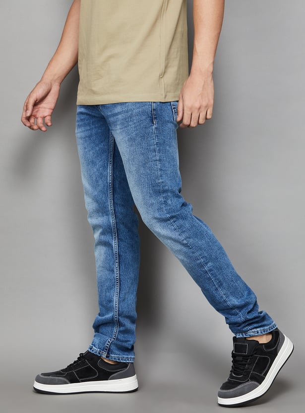 CELIO Washed Slim Tapered Jeans