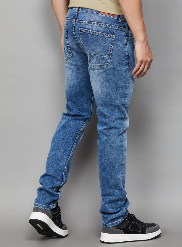CELIO Washed Slim Tapered Jeans