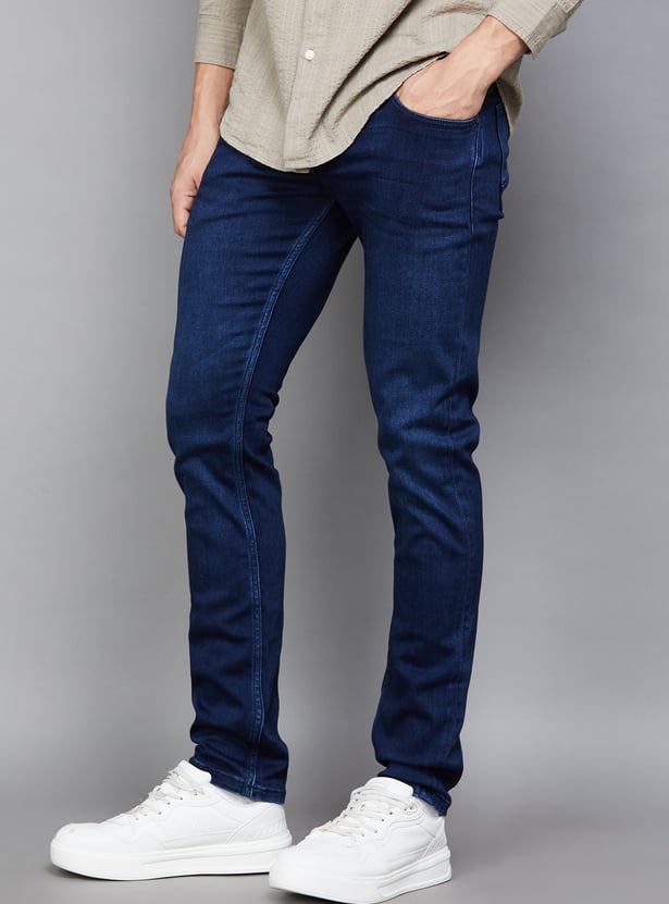 CELIO Darkwashed Slim Tapered Jeans