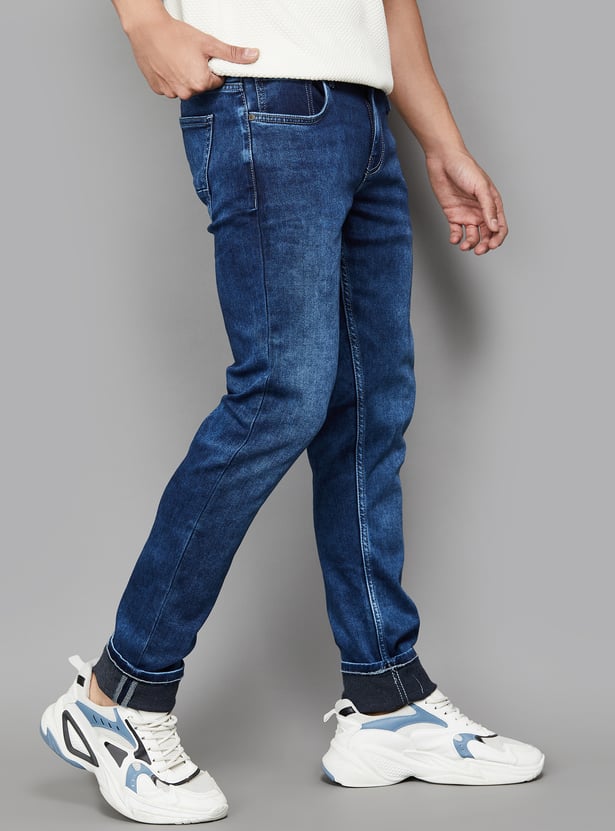 CELIO Darkwashed Slim Tapered Jeans