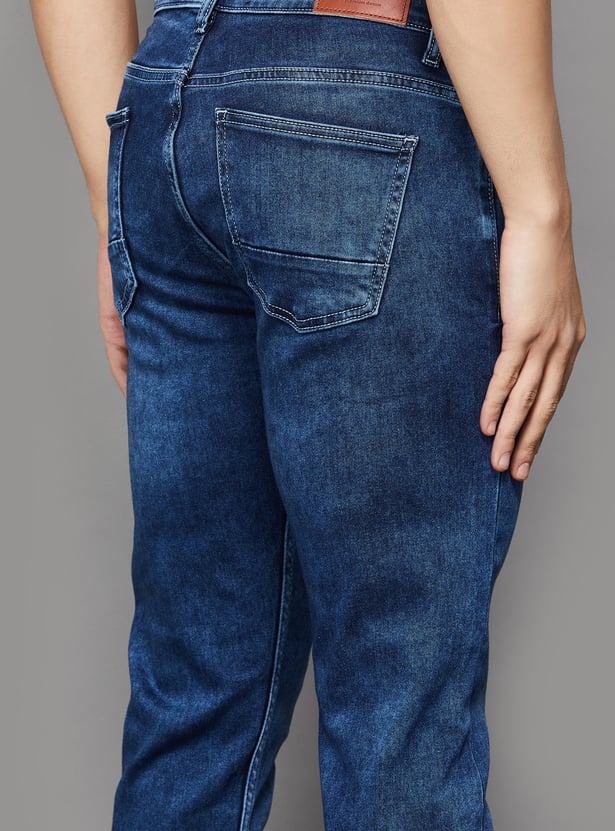 CELIO Darkwashed Slim Tapered Jeans
