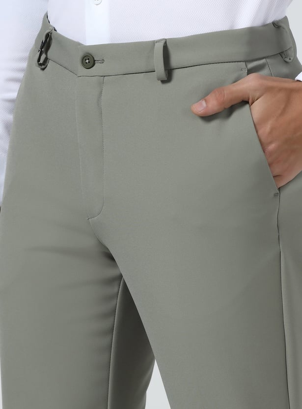 BLACKBERRYS Solid Super Slim Fit Formal Trousers