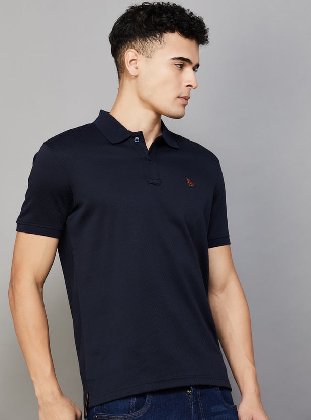 VH SPORTS Textured Polo T-shirt