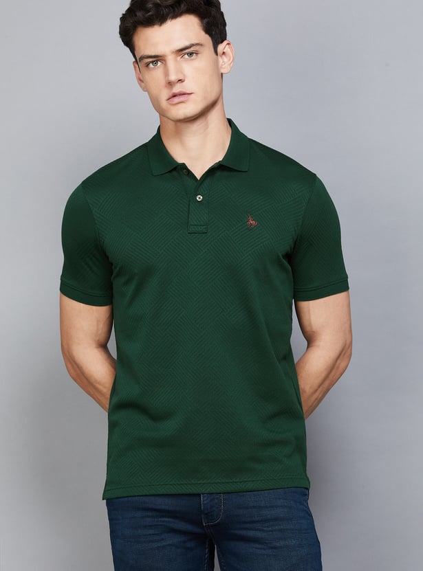 VH SPORTS Patterned Polo T-shirt