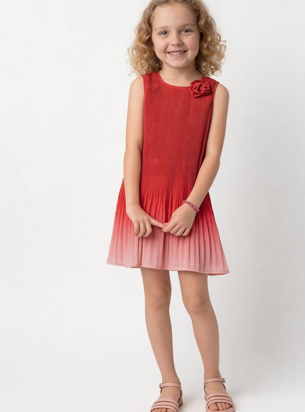 FAME FOREVER Girls Pleated A-Line Dress