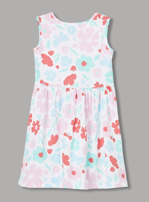 FAME FOREVER Girls Printed Sleeveless Dress