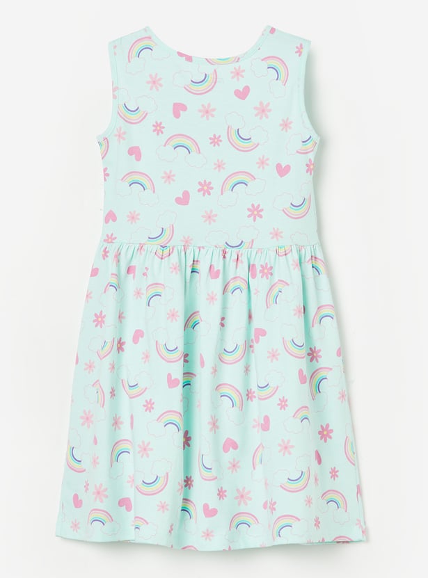 FAME FOREVER Girls Printed Sleeveless Dress