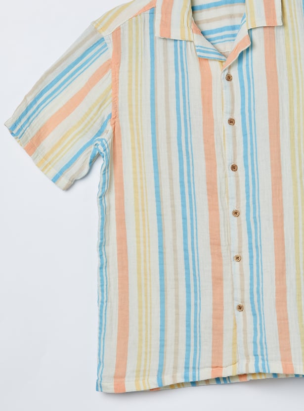 FAME FOREVER Boys Striped Shirt