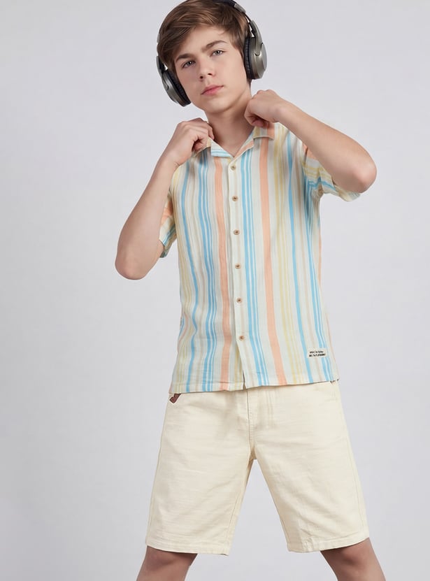 FAME FOREVER Boys Striped Shirt