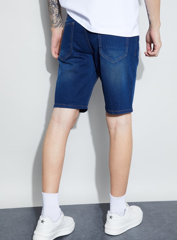 DENIMIZE Washed Denim Shorts