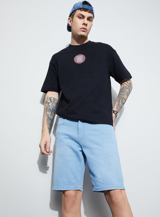 DENIMIZE Washed Denim Shorts