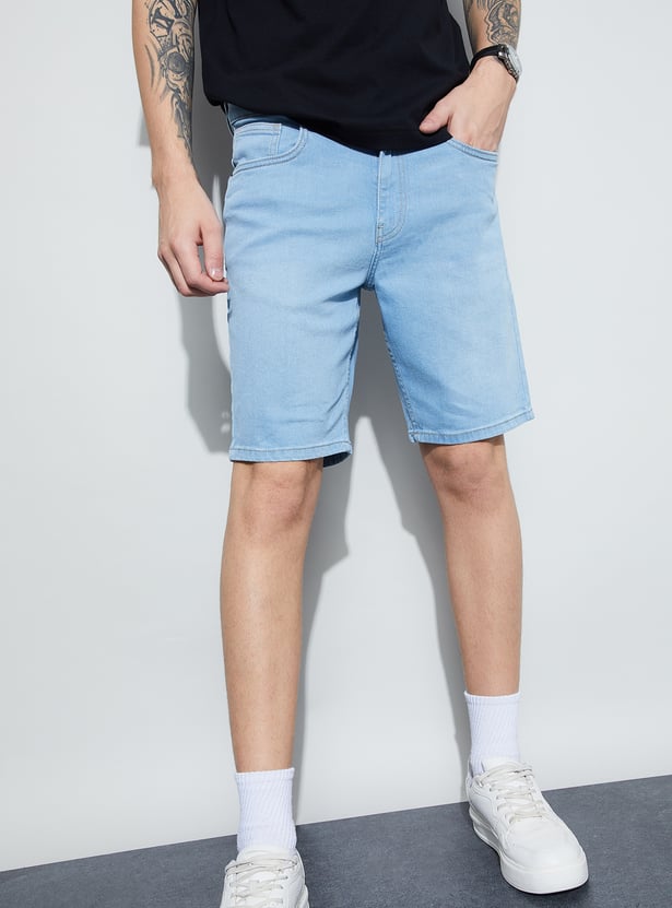 DENIMIZE Washed Denim Shorts