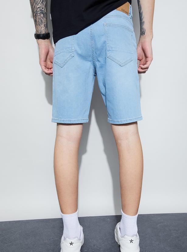 DENIMIZE Washed Denim Shorts