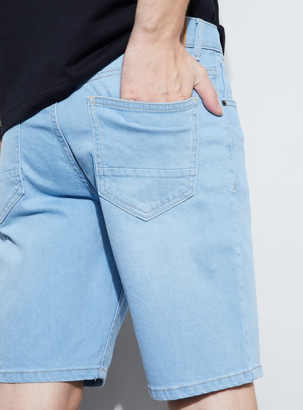 DENIMIZE Washed Denim Shorts