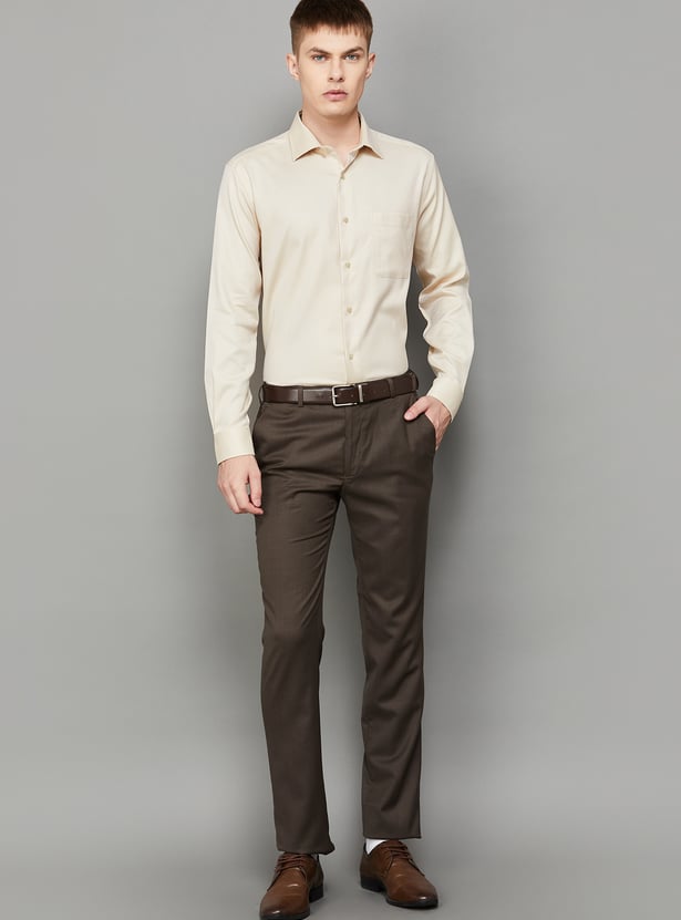 PARK AVENUE Textured Regular Fit Formal Shirt