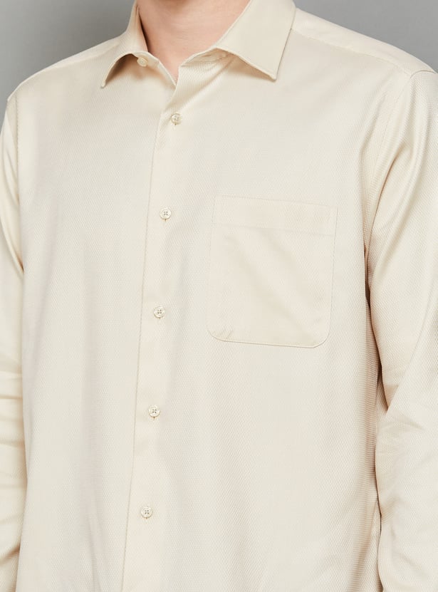 PARK AVENUE Textured Regular Fit Formal Shirt