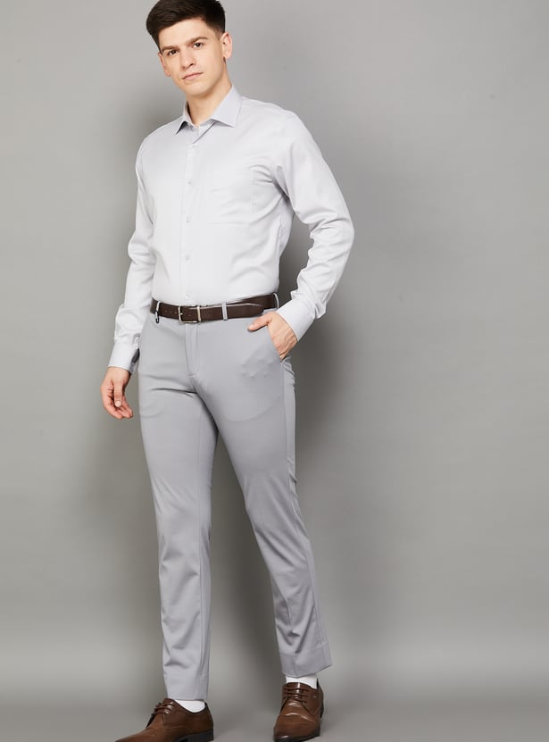 PARK AVENUE Textured Regular Fit Formal Shirt