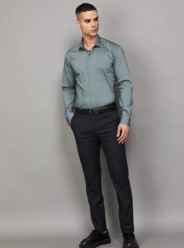 PARK AVENUE Solid Slim Fit Formal Shirt