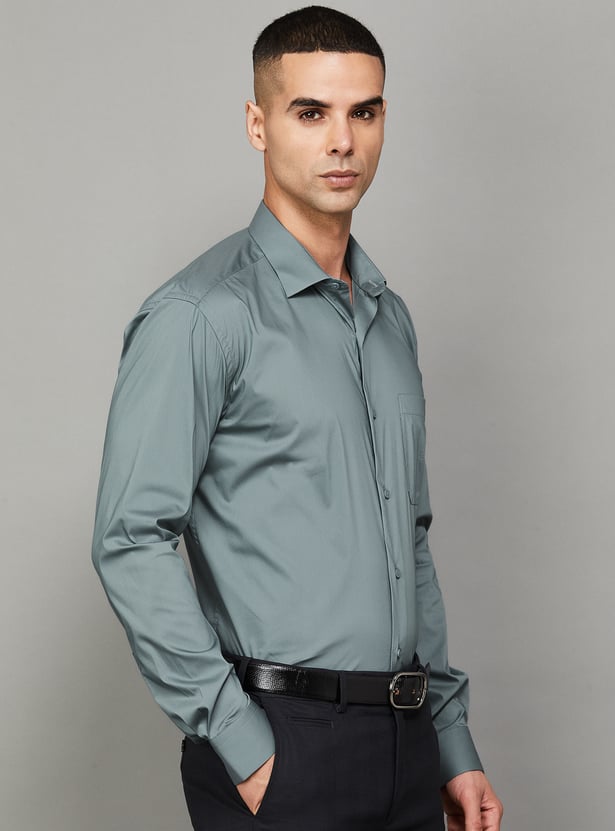 PARK AVENUE Solid Slim Fit Formal Shirt
