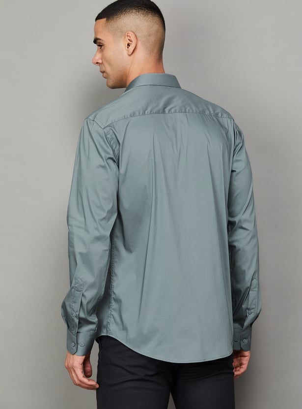PARK AVENUE Solid Slim Fit Formal Shirt
