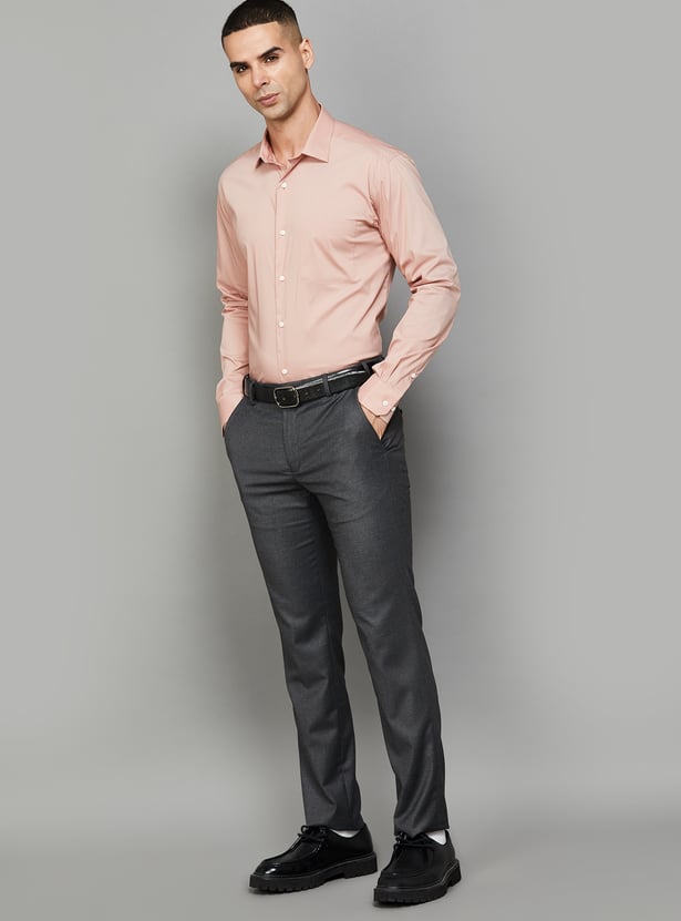PARK AVENUE Solid Slim Fit Formal Shirt