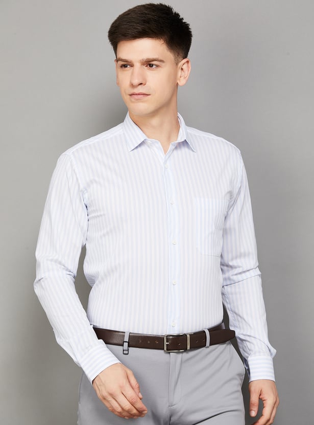 PARK AVENUE Striped Slim Fit Formal Shirt