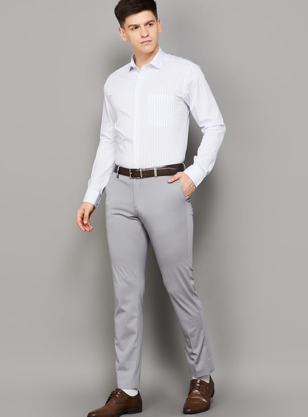 PARK AVENUE Striped Slim Fit Formal Shirt