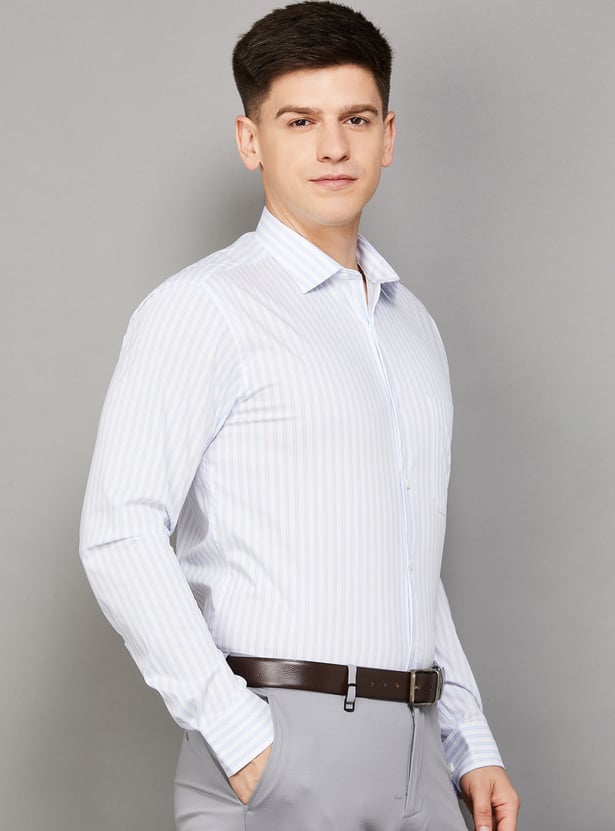 PARK AVENUE Striped Slim Fit Formal Shirt