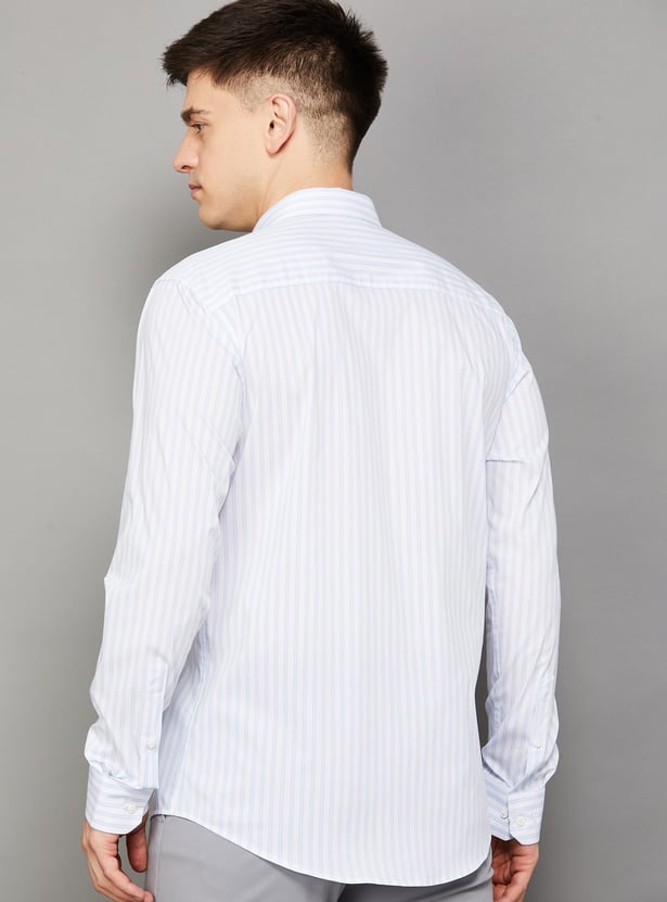 PARK AVENUE Striped Slim Fit Formal Shirt
