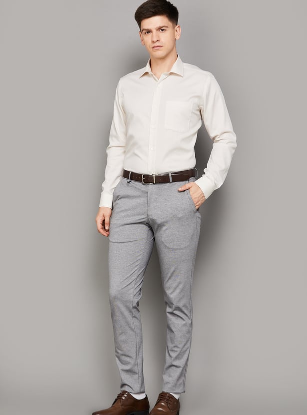 PARK AVENUE Textured Regular Fit Formal Shirt