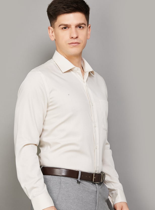 PARK AVENUE Textured Regular Fit Formal Shirt