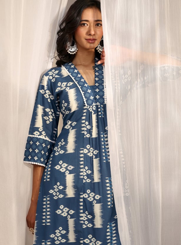 LIBAS Ikat Print A-line Kurta